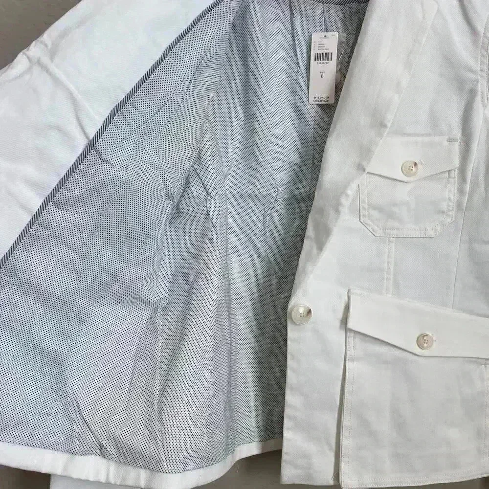 Anthropologie Neve Utility Jacket White Size 8‎